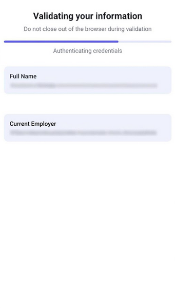 Validating information